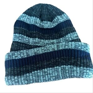 2/$15 Men's/Woman's Striped Winter Hat/Toque-Gray, Black & Navy-One Size